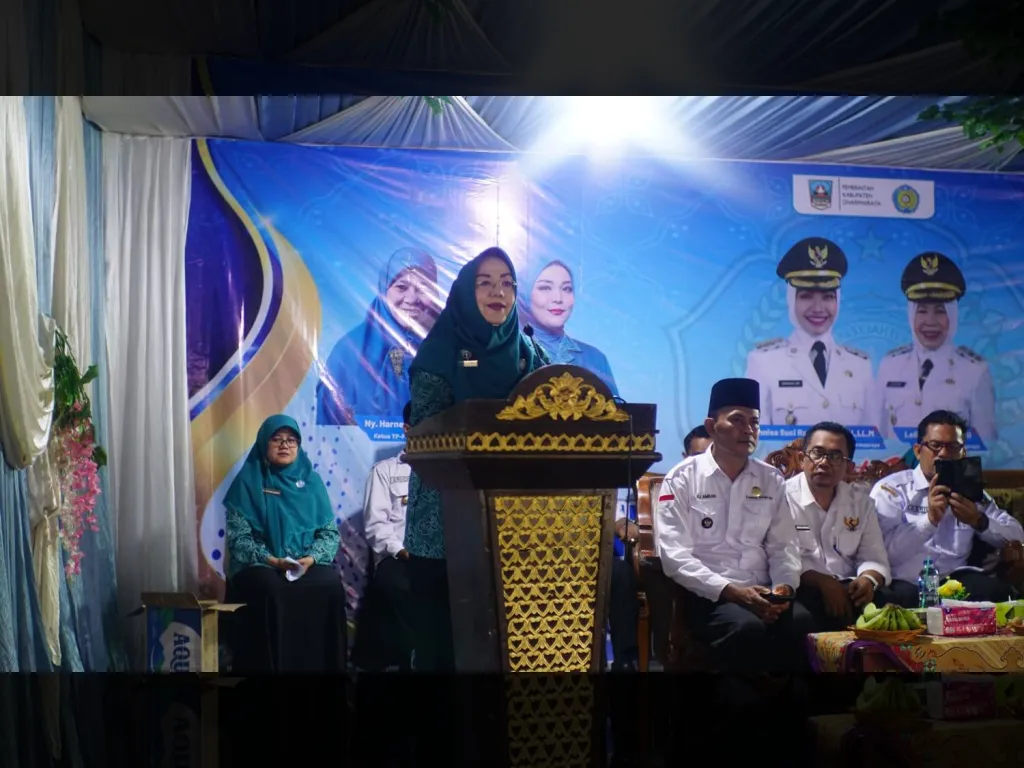 Sambutan dari ketua TP-PKK Dharmasraya